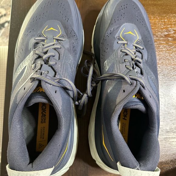Hoka Men's Navy and Gold Athletic Shoes - Picture 2 of 5